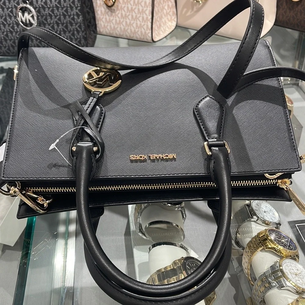 Michael Kors Sheila Medium Center Zip Satchel Crossbody Bag NWT